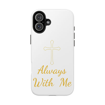 White Always With Me Cross Phone Case