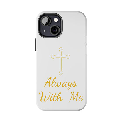 White Always With Me Cross Phone Case