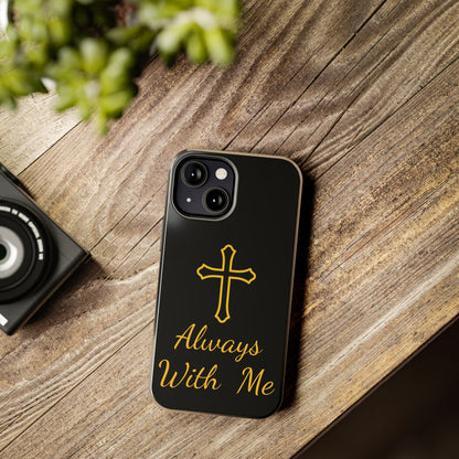 Black Always With Me Cross Phone Case