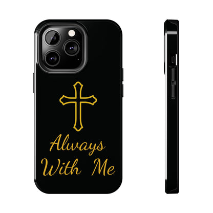 Black Always With Me Cross Phone Case