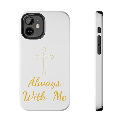 White Always With Me Cross Phone Case