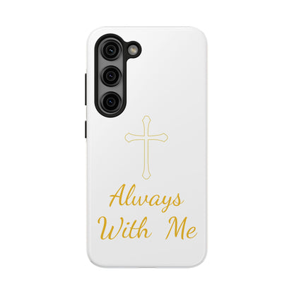White Always With Me Cross Phone Case