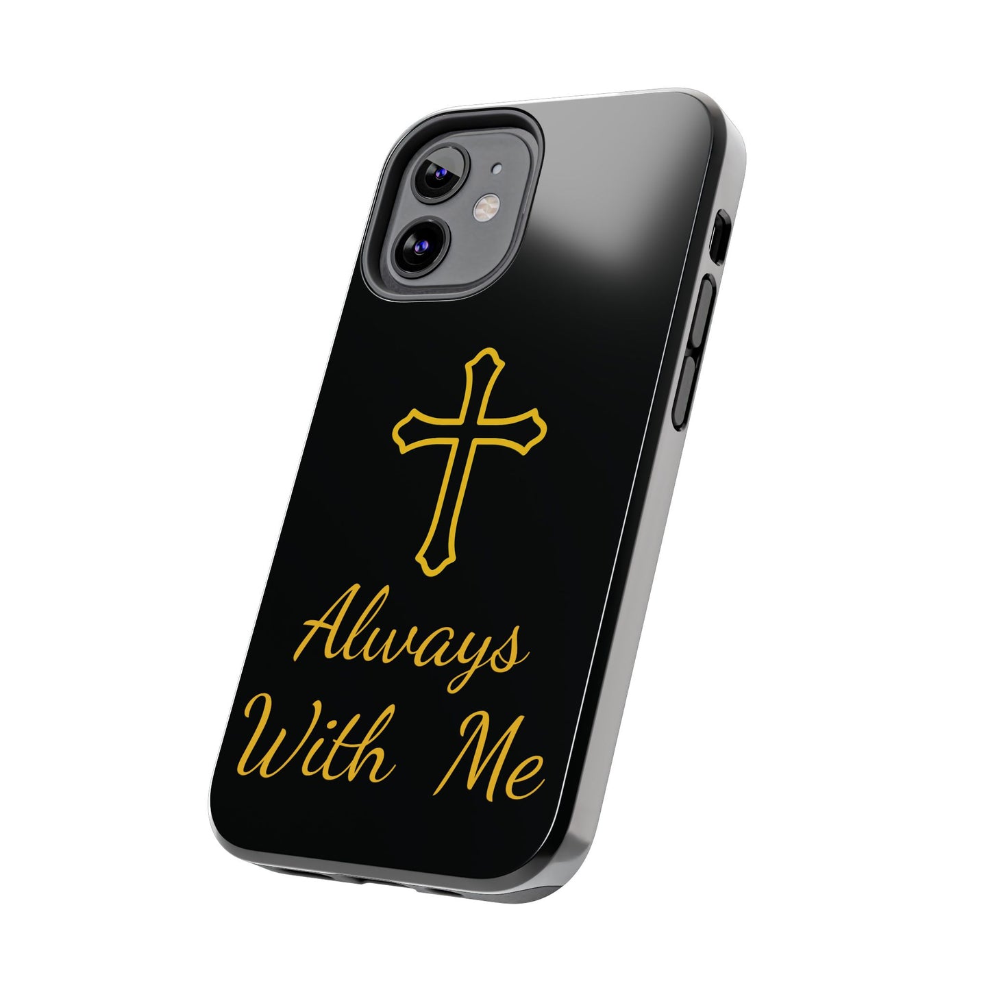 Black Always With Me Cross Phone Case