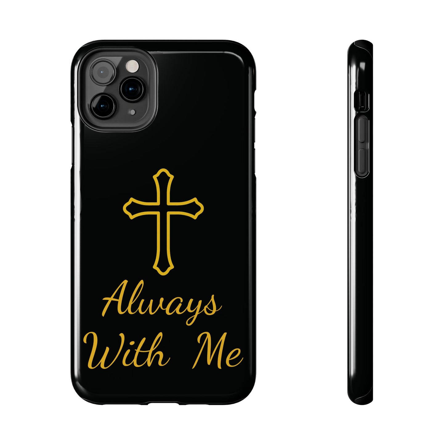 Black Always With Me Cross Phone Case