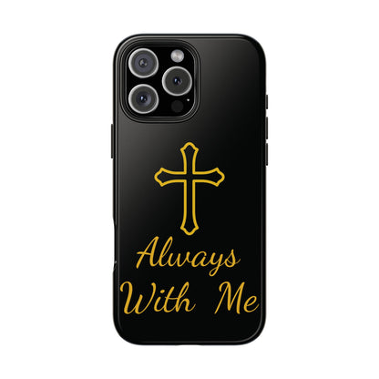 Black Always With Me Cross Phone Case