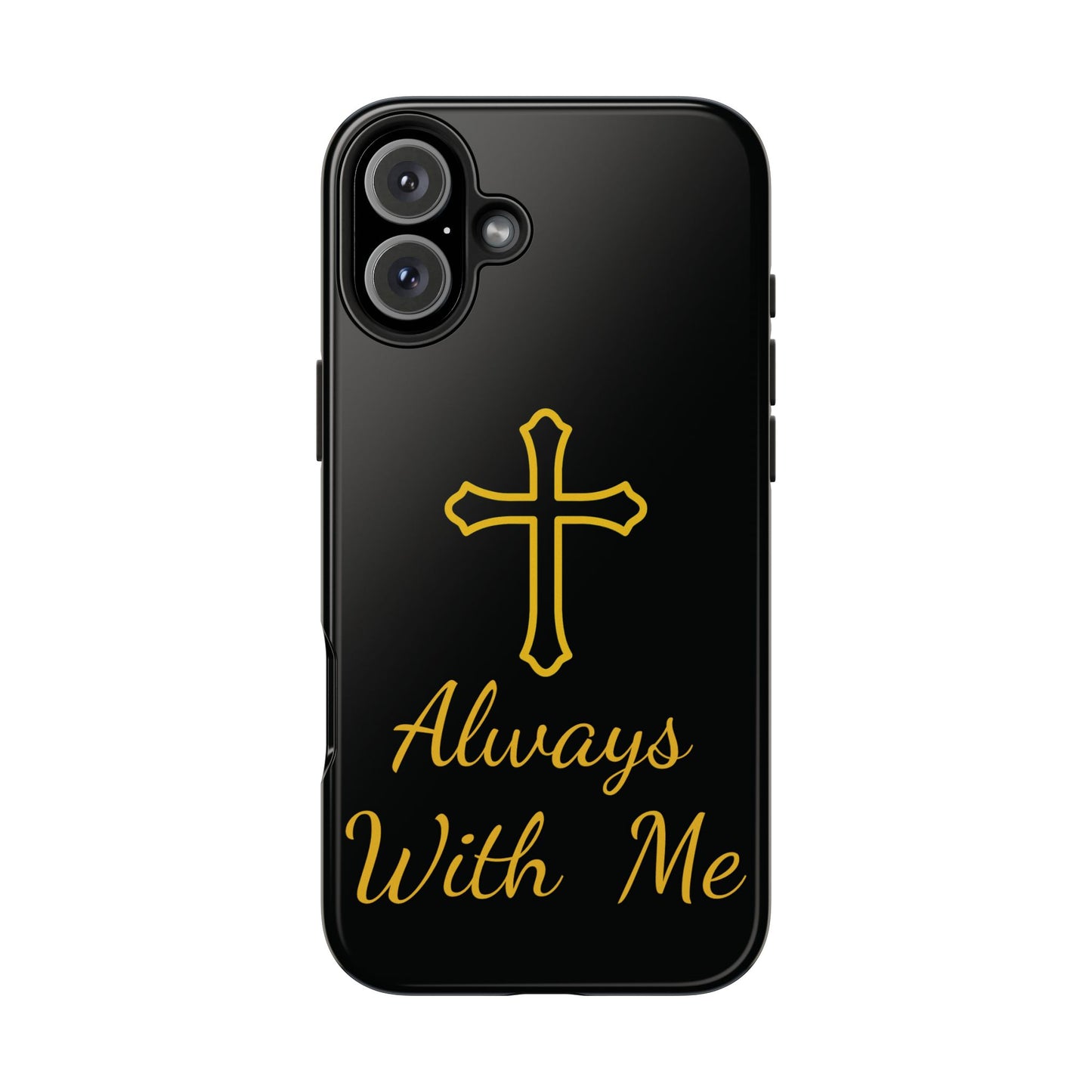 Black Always With Me Cross Phone Case