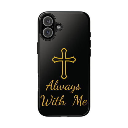 Black Always With Me Cross Phone Case