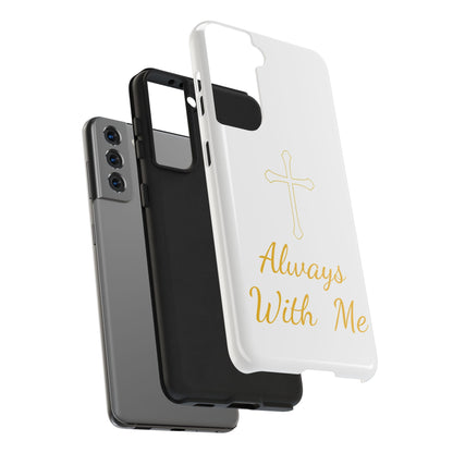 White Always With Me Cross Phone Case