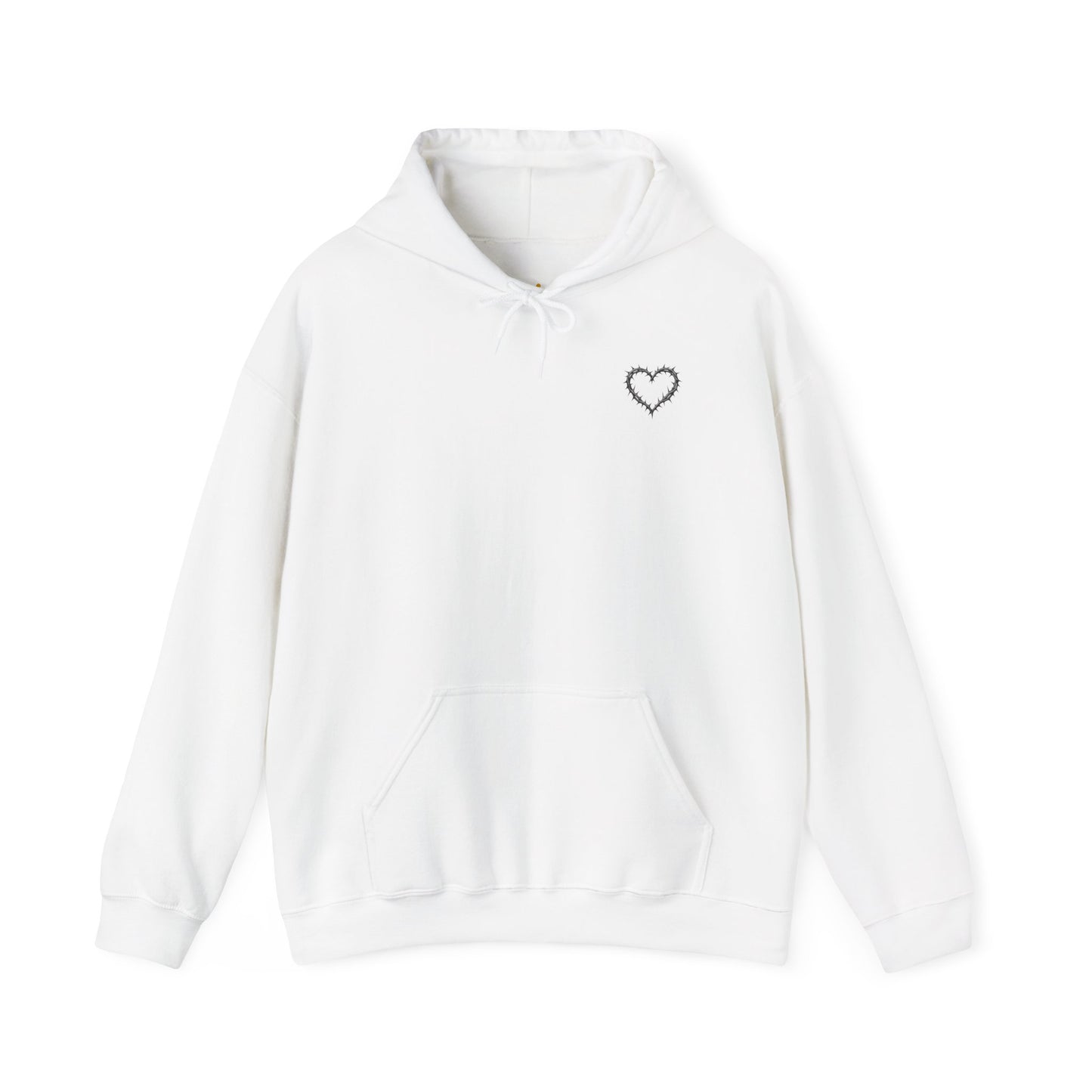 Matthew 5:8 Thorn Heart Cotton Hoodie