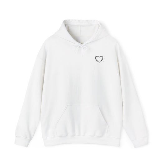Matthew 5:8 Thorn Heart Cotton Hoodie