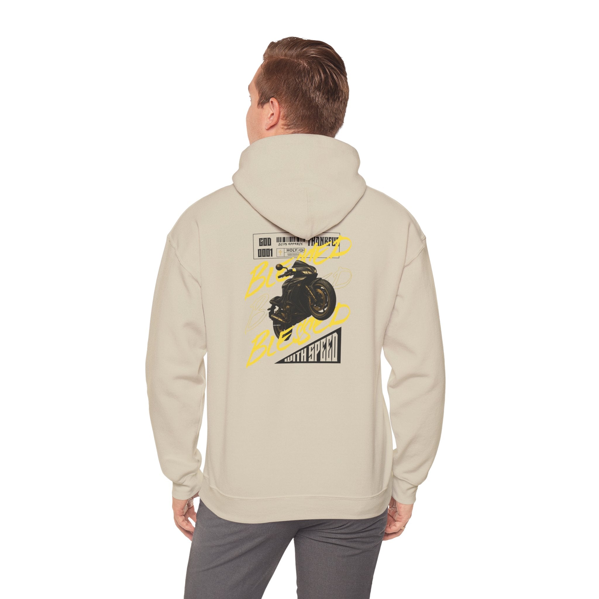 Blessed Motorcycle Heavy Cotton Hoodie
