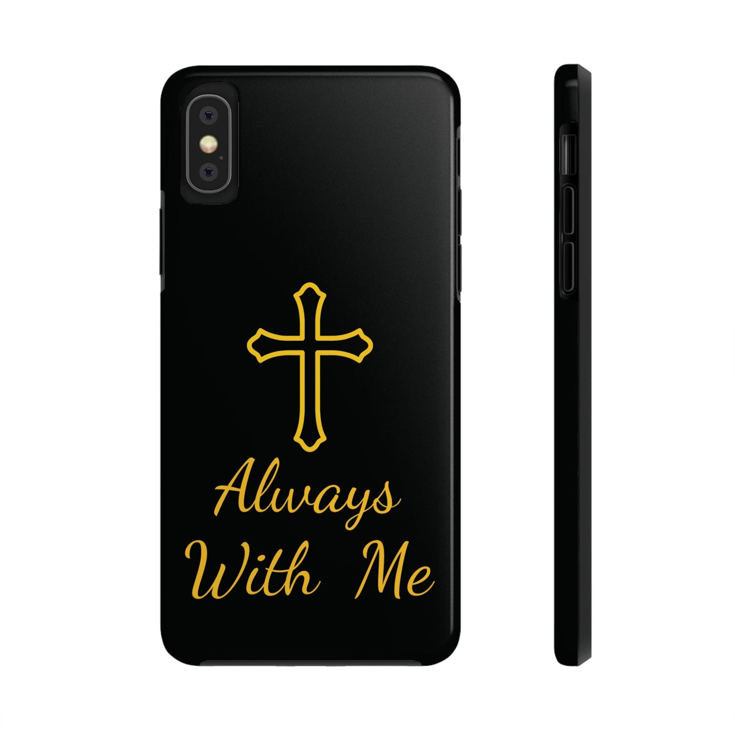 Black Always With Me Cross Phone Case