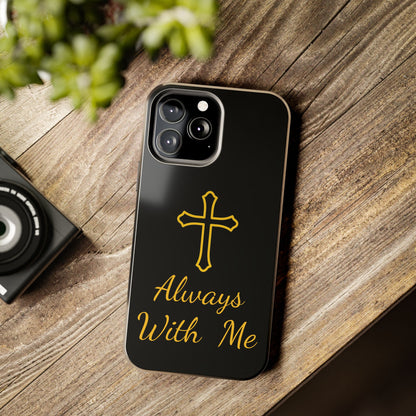Black Always With Me Cross Phone Case