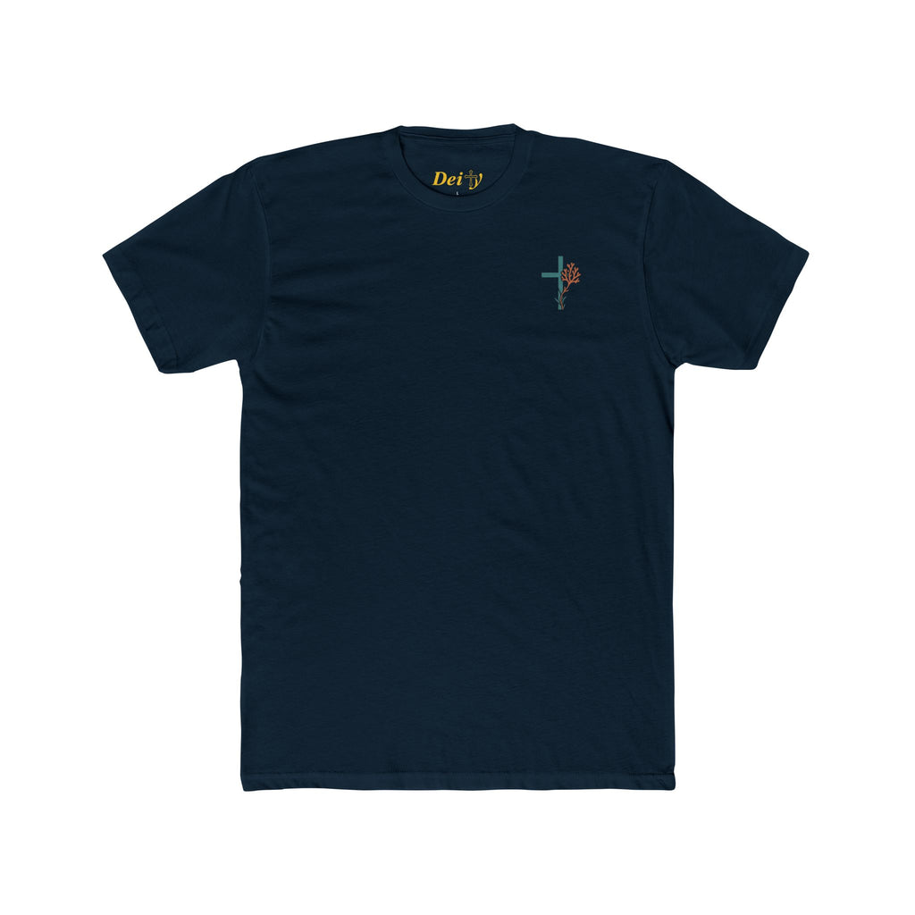 Isaiah 43:2 Ocean Themed Growth Cross Cotton Tee