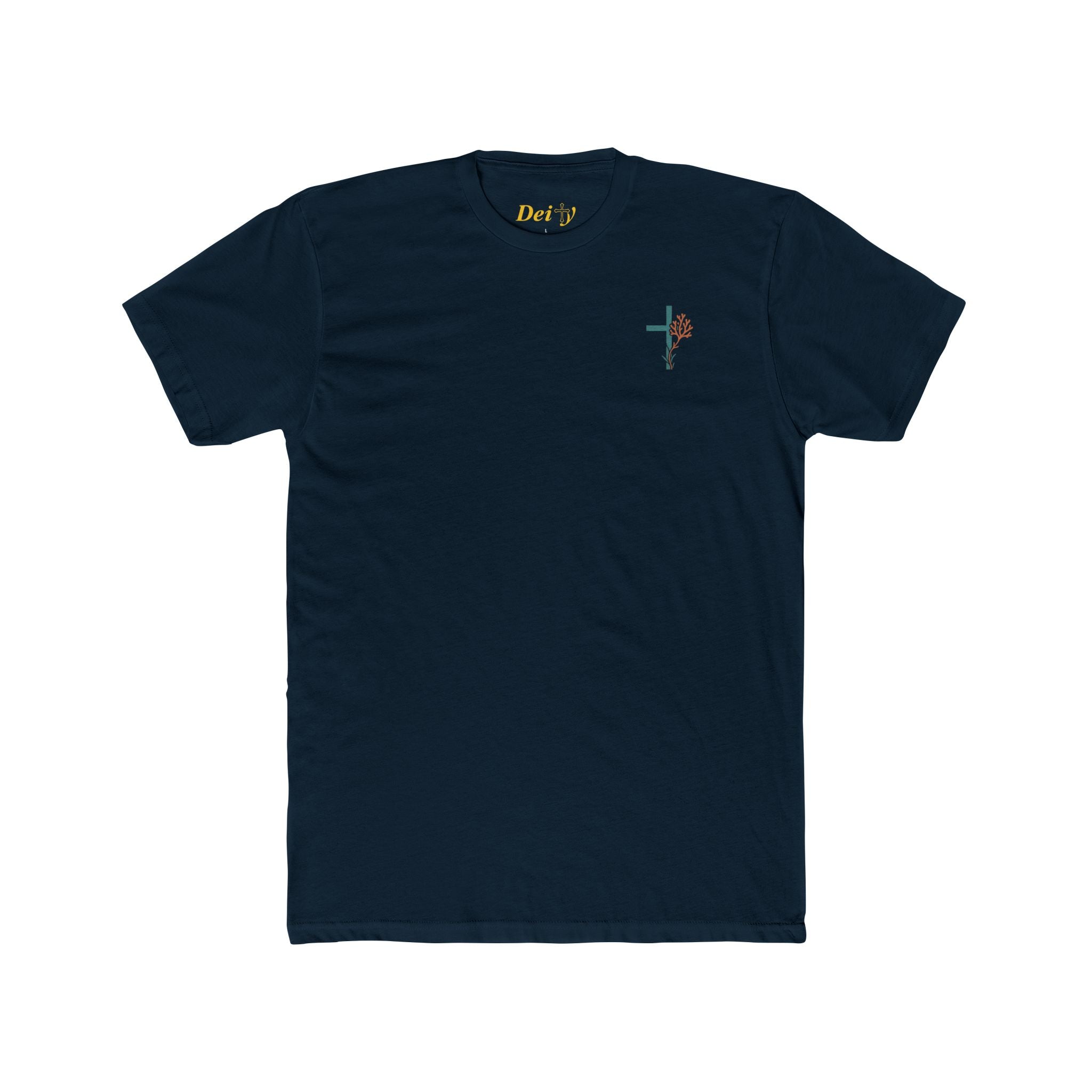 Isaiah 43:2 Ocean Themed Growth Cross Cotton Tee