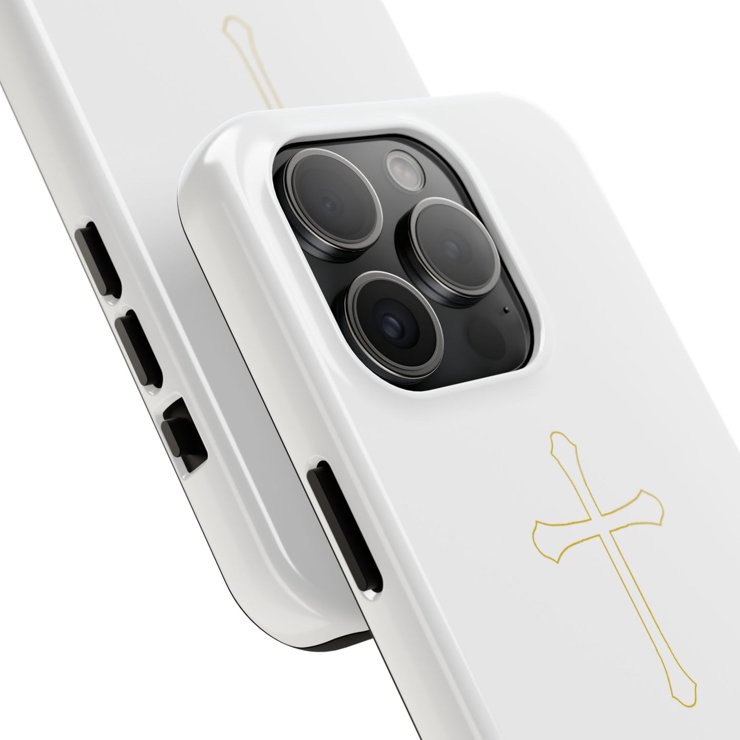 White Always With Me Cross Phone Case