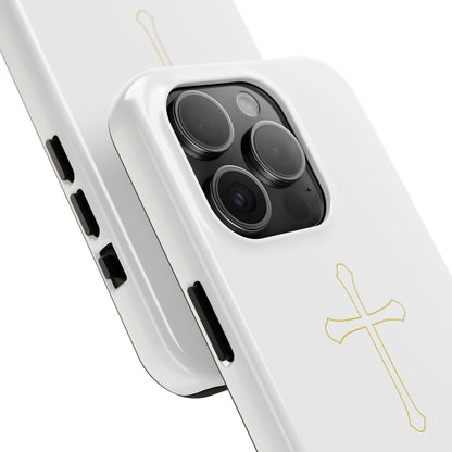 White Always With Me Cross Phone Case