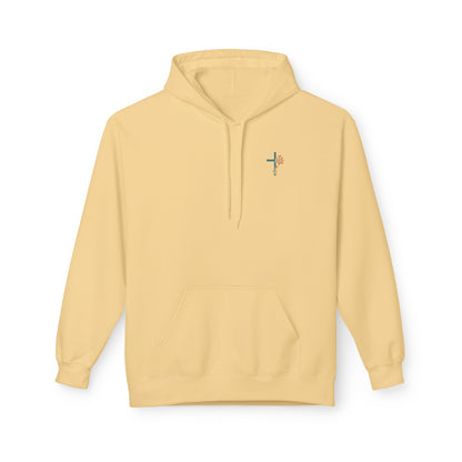 Isaiah 43:2 Ocean Themed Growth Cross Cotton Hoodie