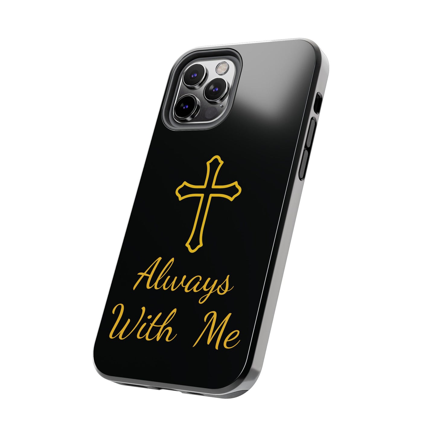 Black Always With Me Cross Phone Case