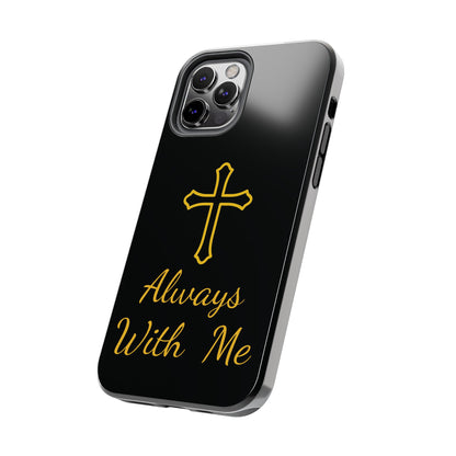 Black Always With Me Cross Phone Case