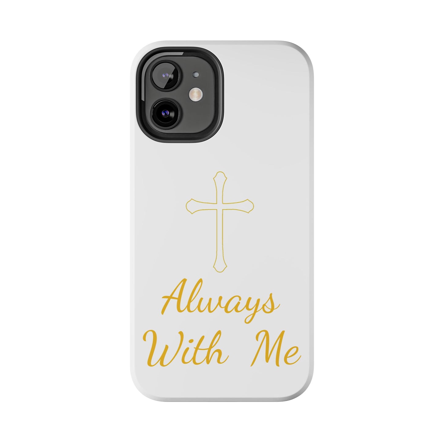White Always With Me Cross Phone Case