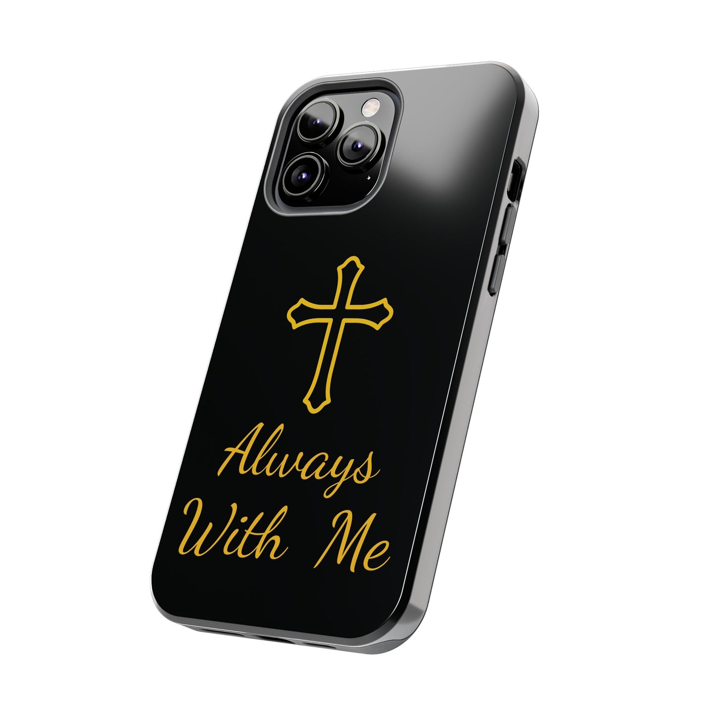 Black Always With Me Cross Phone Case