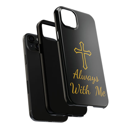 Black Always With Me Cross Phone Case