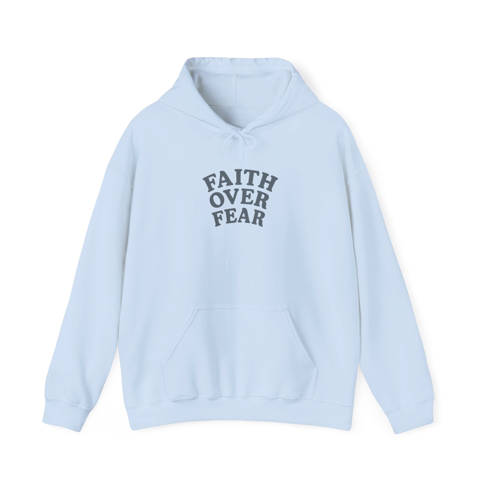 Faith Over Fear Psalm 34:4 Pastel Hoodie