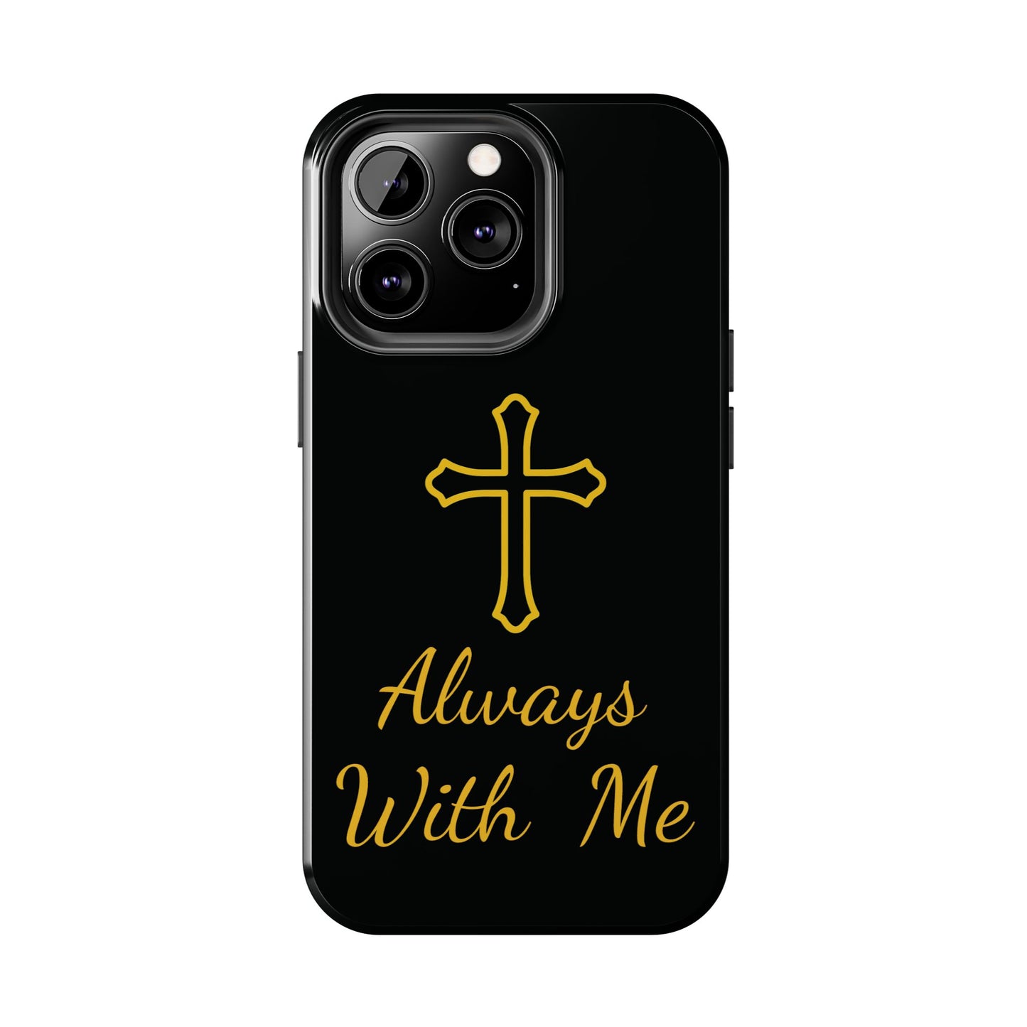 Black Always With Me Cross Phone Case