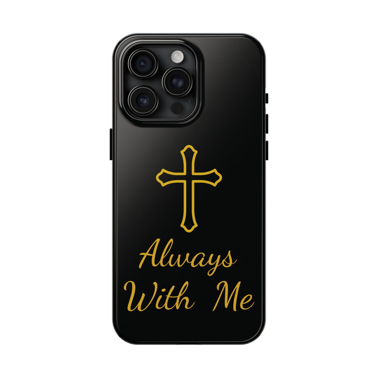 Black Always With Me Cross Phone Case
