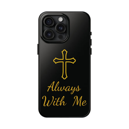 Black Always With Me Cross Phone Case