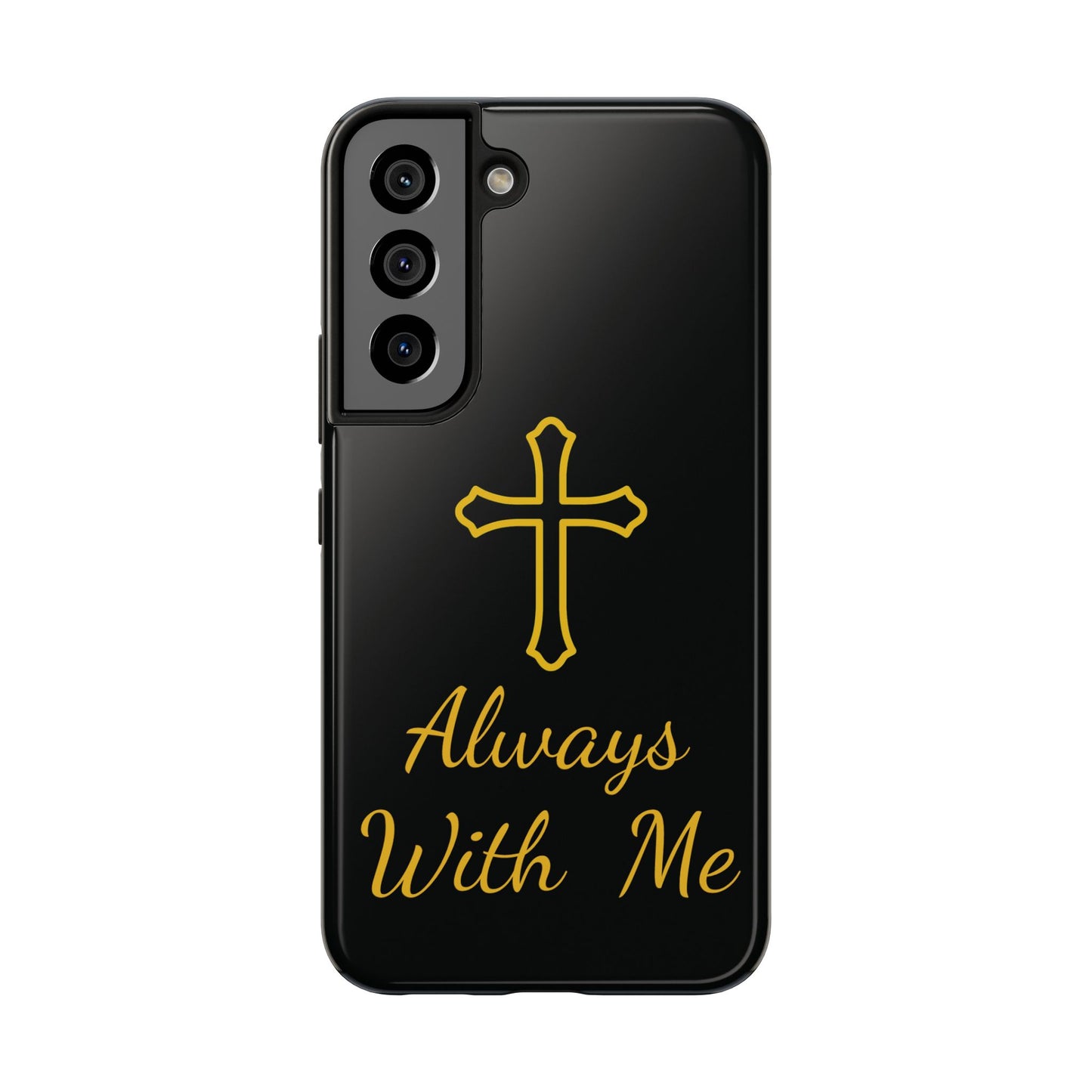 Black Always With Me Cross Phone Case
