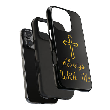 Black Always With Me Cross Phone Case
