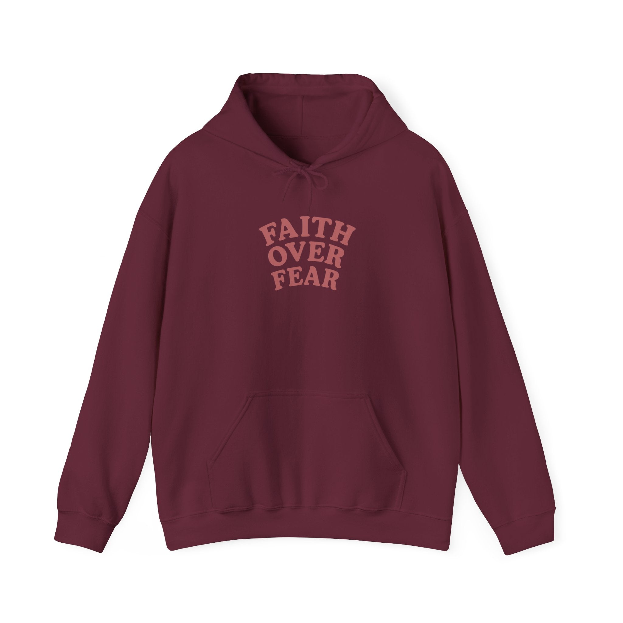 Faith Over Fear Psalm 34:4 Pastel Hoodie