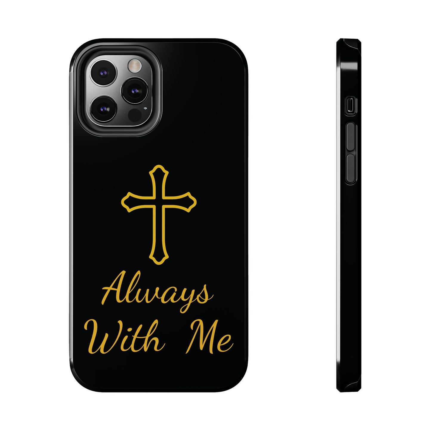 Black Always With Me Cross Phone Case