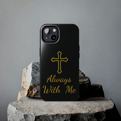Black Always With Me Cross Phone Case