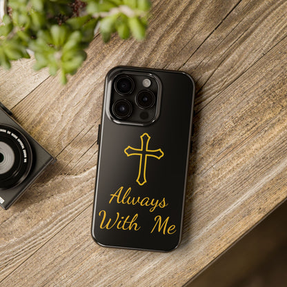 Black Always With Me Cross Phone Case
