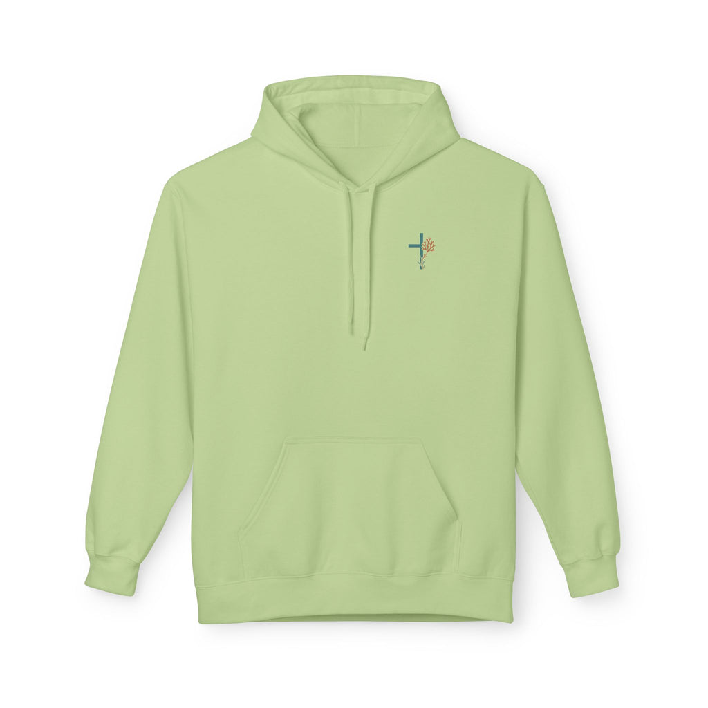 Isaiah 43:2 Ocean Themed Growth Cross Cotton Hoodie