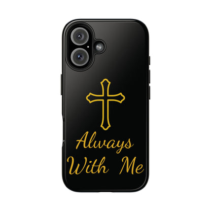 Black Always With Me Cross Phone Case