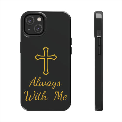Black Always With Me Cross Phone Case