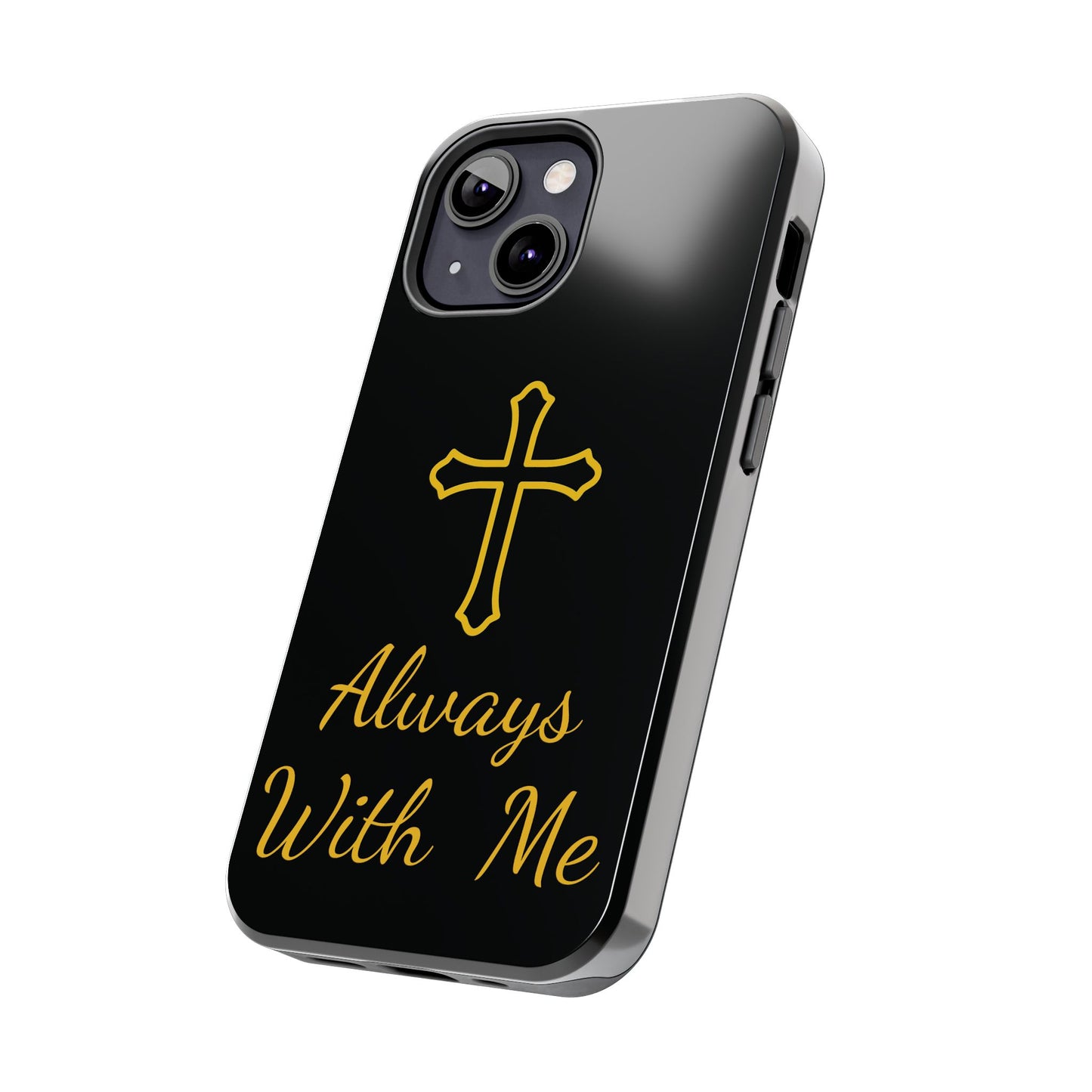 Black Always With Me Cross Phone Case