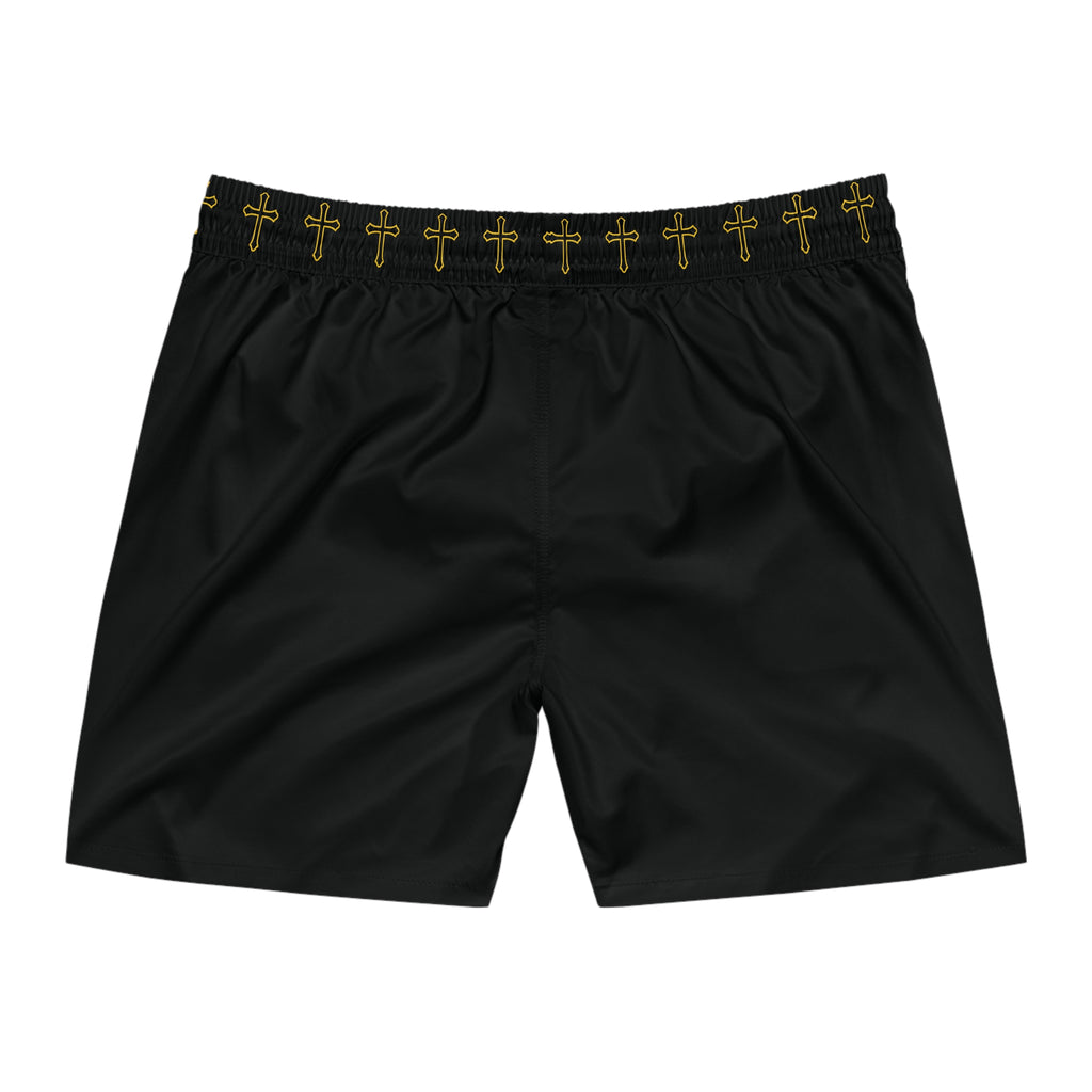 Simple Gold Cross Men's Swim Suit