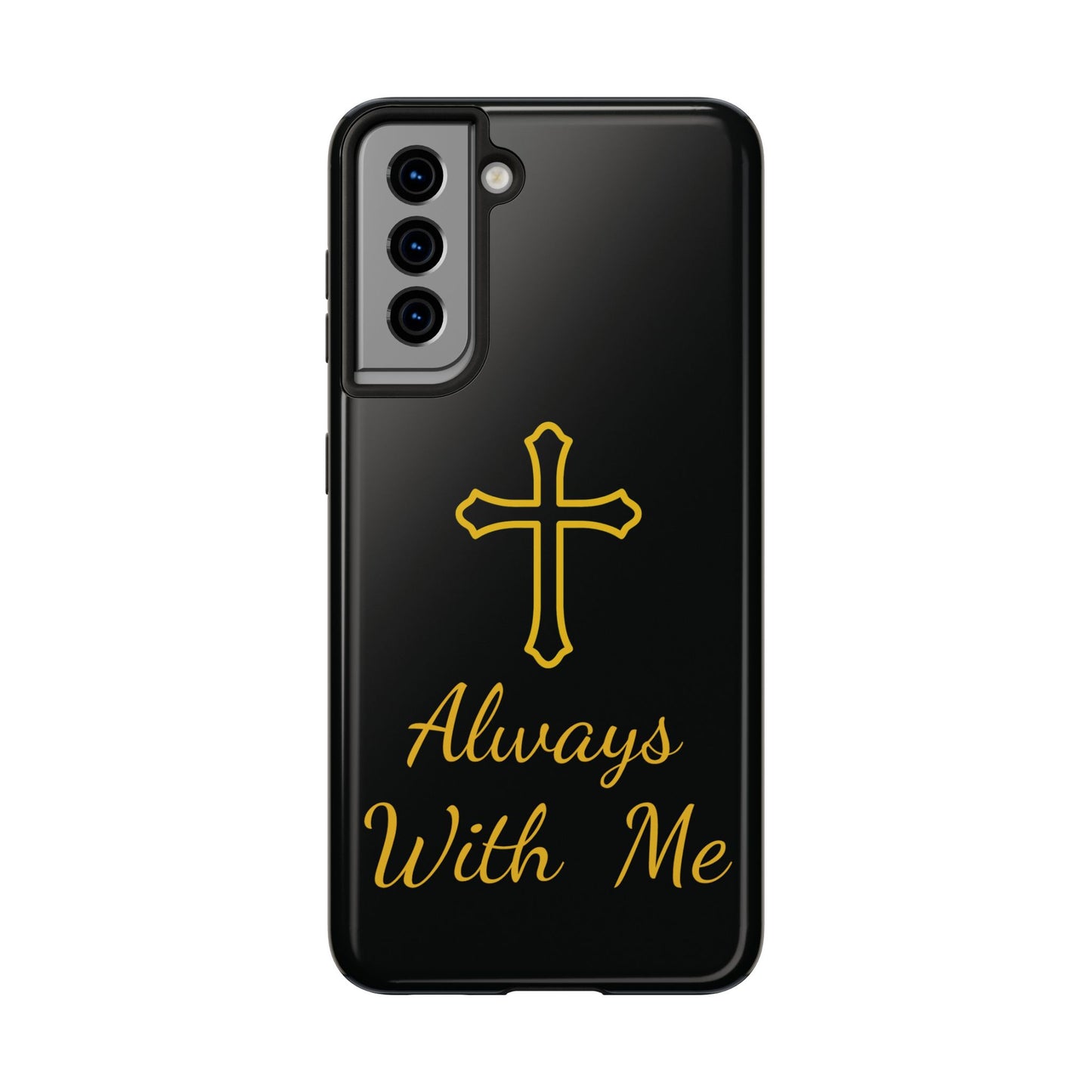 Black Always With Me Cross Phone Case