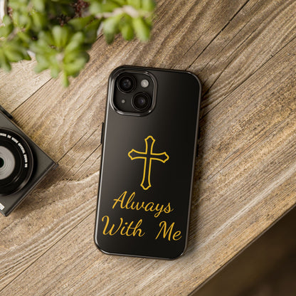 Black Always With Me Cross Phone Case