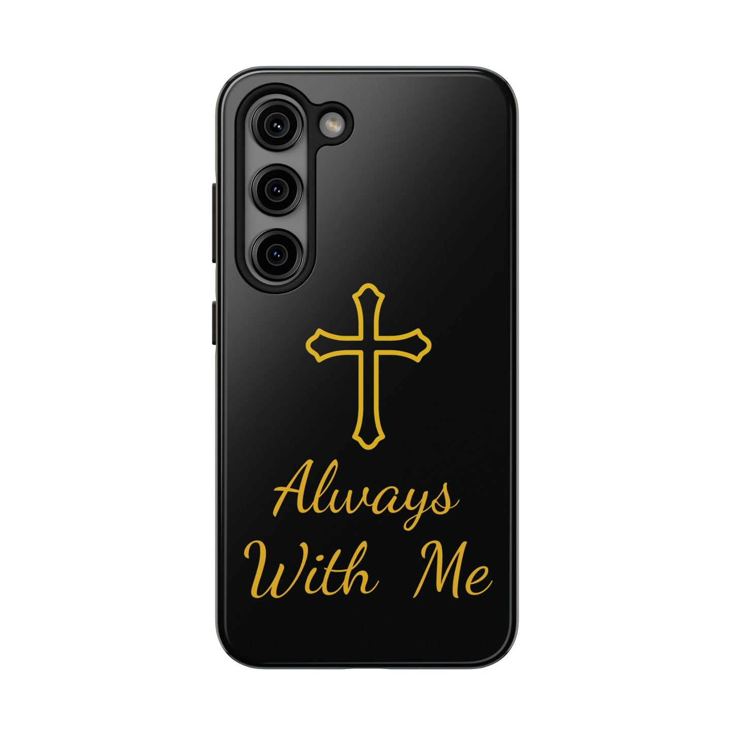 Black Always With Me Cross Phone Case