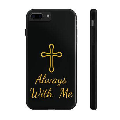 Black Always With Me Cross Phone Case