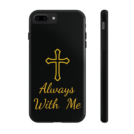 Black Always With Me Cross Phone Case