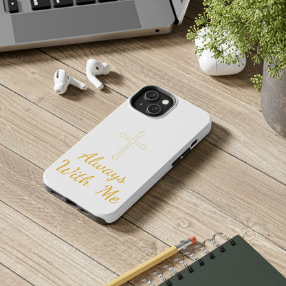 White Always With Me Cross Phone Case