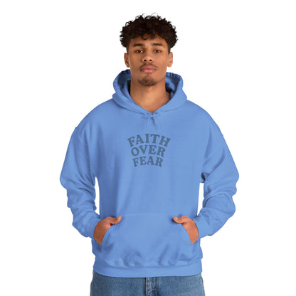 Faith Over Fear Psalm 34:4 Pastel Hoodie