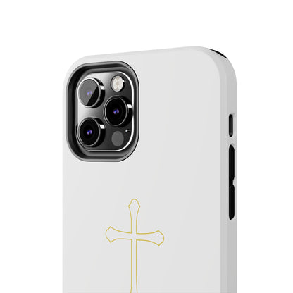 White Always With Me Cross Phone Case